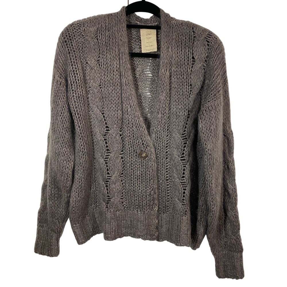 120% Cashmere Italy Oversized Cardigan Sweater One Button Front  Small - Picture 2 of 7